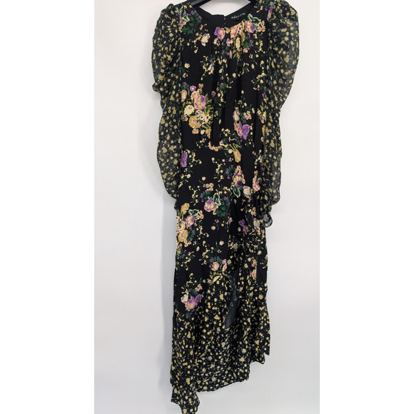 For Love & Lemons Ross Long-sleeve Midi Dress Size XS October Floral #2D455 - Picture 2 of 13